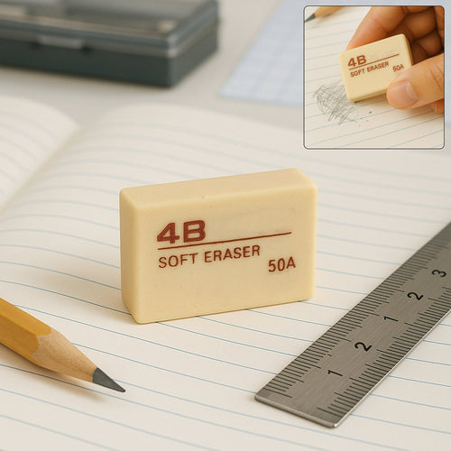 4B Soft Eraser – Dust-Free, Smudge-Less for Artists & Students