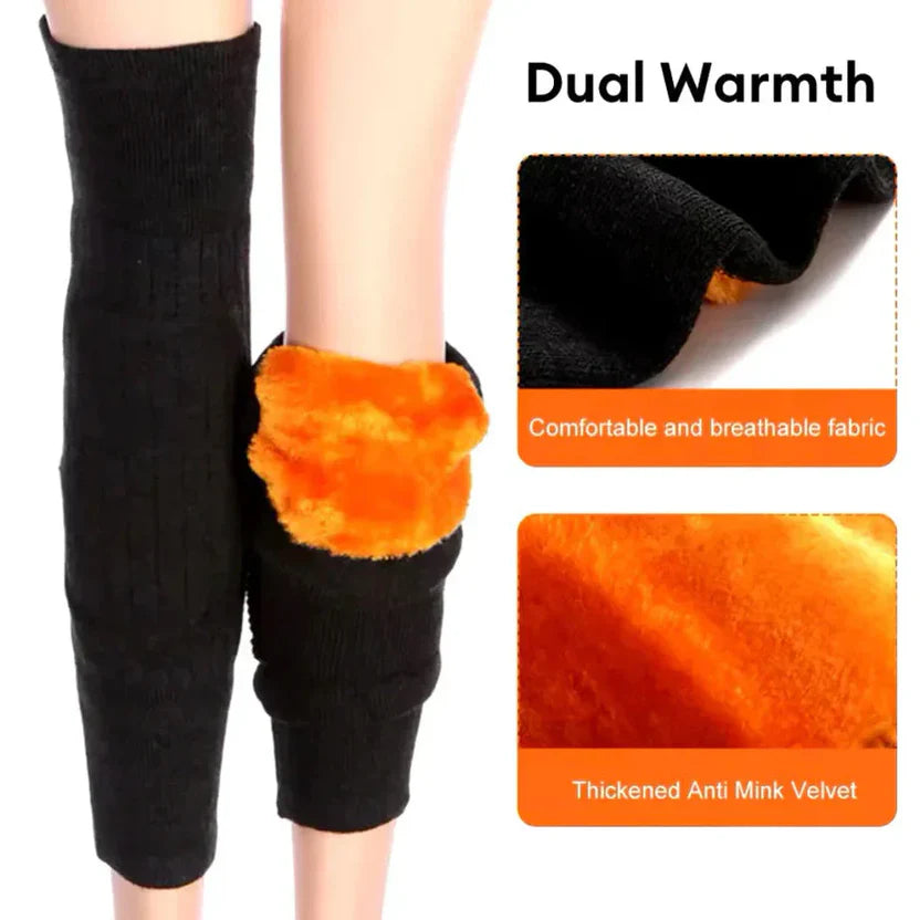 Wool Knee Warmers – Adjustable -30° Thermal Pads for Men & Women