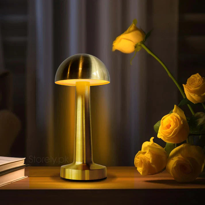 USB Rechargeable Portable Touch Control Dimmable 3 Light Color Tunable Table Lamp for Hotel, Cafe