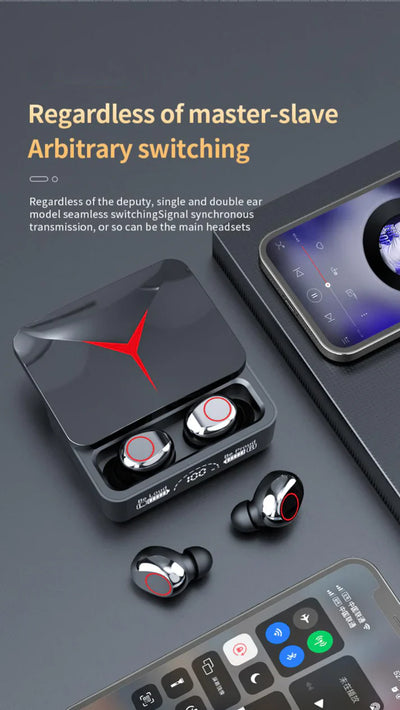 M88 V5.3 DUAL MODE GAMMING WIRELESS EARBUDS WITH POWER BANK